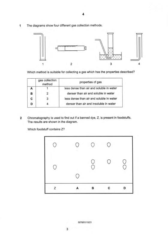 Broadrick 2021 Sec 3 Combined Chemistry End-of-Year Exam, page 2