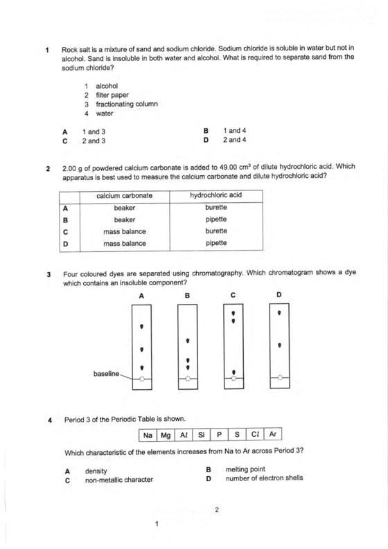 Pasir Ris 2021 Sec 3 Combined Chemistry End-of-Year Exam, page 2