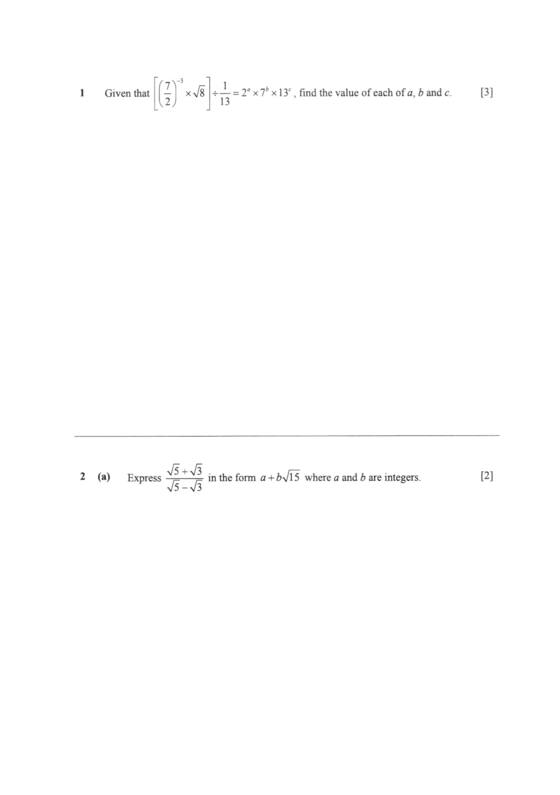 Broadrick 2022 Sec 3 A-Math End-of-Year Exam, page 2