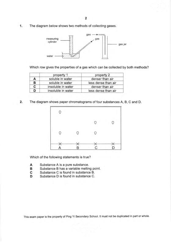 Ping Yi 2022 Sec 4 Combined Chemistry Prelim Exam, page 2
