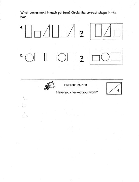 Red Swastika P1 Maths Milestone Check 1 and Milestone Check 2, page 2