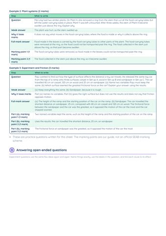 PSLE Science Keywords PDF, page 2 of 12: Answering open-ended questions