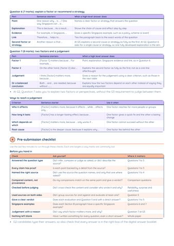 SEC Social Studies Answer Guide PDF, page 4 of 5: Pre-submission checklist